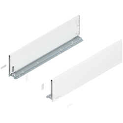Laterală de sertar LEGRABOX, Înălţime C (177 mm), NL=650 mm, dreapta+stânga, pentru LEGRABOX pure, alb-mătase mat