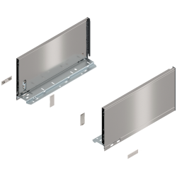 Laterală de sertar LEGRABOX, Înălţime C (177 mm), NL=350 mm, dreapta+stânga, pentru LEGRABOX pure, inox periat-lăcuit