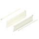 Laterală din oţel METABOX, H (150 mm), Extragere parţială, 25 kg, NL=550 mm, Versiune cu gheare, stânga/dreapta, R9001 albcrem