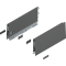 Laterală de sertar MERIVOBOX, Înălţime K (129 mm), NL=300 mm, dreapta+stânga, gri-orion mat