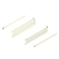 Laterală din oţel METABOX, M (86 mm), Extragere parţială, 25 kg, NL=350 mm, Versiune cu gheare, stânga/dreapta, R9001 albcrem