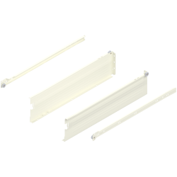 Laterală din oţel METABOX, K (118 mm), Extragere parţială, 25 kg, NL=500 mm, Versiune cu gheare, stânga/dreapta, R9001 albcrem