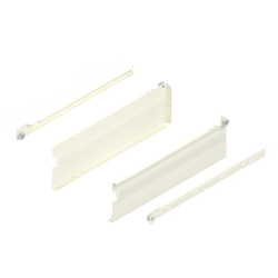 Laterală din oţel METABOX, K (118 mm), Extragere parţială, 25 kg, NL=400 mm, Versiune cu gheare, stânga/dreapta, R9001 albcrem