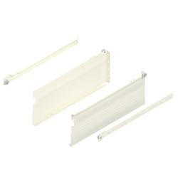Laterală din oţel METABOX, H (150 mm), Extragere parţială, 25 kg, NL=400 mm, Versiune cu gheare, stânga/dreapta, R9001 albcrem