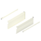 Laterală din oţel METABOX, H (150 mm), Extragere parţială, 25 kg, NL=400 mm, Versiune cu gheare, stânga/dreapta, R9001 albcrem