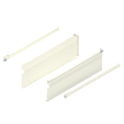 Laterală din oţel METABOX, H (150 mm), Extragere parţială, 25 kg, NL=450 mm, Versiune cu gheare, stânga/dreapta, R9001 albcrem