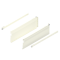 Laterală din oţel METABOX, H (150 mm), Extragere parţială, 25 kg, NL=450 mm, Versiune cu gheare, stânga/dreapta, R9001 albcrem