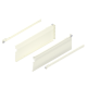 Laterală din oţel METABOX, H (150 mm), Extragere parţială, 25 kg, NL=450 mm, Versiune cu gheare, stânga/dreapta, R9001 albcrem