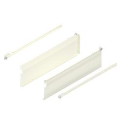 Laterală din oţel METABOX, H (150 mm), Extragere parţială, 25 kg, NL=500 mm, Versiune cu gheare, stânga/dreapta, R9001 albcrem