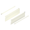 Laterală din oţel METABOX, H (150 mm), Extragere parţială, 25 kg, NL=500 mm, Versiune cu gheare, stânga/dreapta, R9001 albcrem