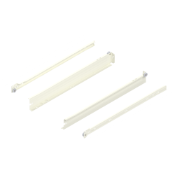 Laterală din oţel METABOX, N (54 mm), Extragere parţială, 25 kg, NL=500 mm, Versiune cu gheare, stânga/dreapta, R9001 albcrem