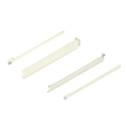 Laterală din oţel METABOX, N (54 mm), Extragere parţială, 25 kg, NL=450 mm, Versiune cu gheare, stânga/dreapta, R9001 albcrem