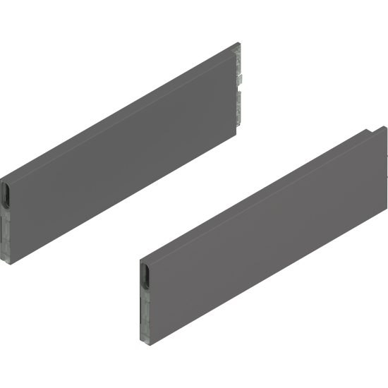 MERIVOBOX BOXCAP, NL=350 mm, Înălţime E, dreapta+stânga, gri-orion mat