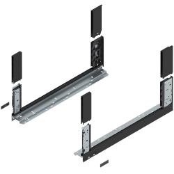 Laterală de sertar LEGRABOX free, Înălţime C (177 mm), NL=550 mm, dreapta+stânga, pentru LEGRABOX free, negru-carbon mat