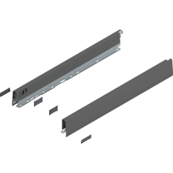 Laterală de sertar MERIVOBOX, Înălţime N (68.5 mm), NL=550 mm, dreapta+stânga, gri-orion mat