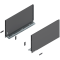 Laterală de sertar LEGRABOX, Înălţime F (241 mm), NL=450 mm, dreapta+stânga, pentru LEGRABOX pure, gri-orion mat