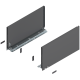 Laterală de sertar LEGRABOX, Înălţime F (241 mm), NL=450 mm, dreapta+stânga, pentru LEGRABOX pure, gri-orion mat