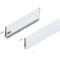 Laterală de sertar MERIVOBOX, Înălţime K (129 mm), NL=450 mm, dreapta+stânga, alb-mătase mat
