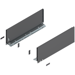 Laterală de sertar LEGRABOX, Înălţime C (177 mm), NL=500 mm, dreapta+stânga, pentru LEGRABOX pure, gri-orion mat