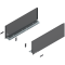 Laterală de sertar LEGRABOX, Înălţime C (177 mm), NL=500 mm, dreapta+stânga, pentru LEGRABOX pure, gri-orion mat