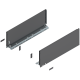 Laterală de sertar LEGRABOX, Înălţime C (177 mm), NL=500 mm, dreapta+stânga, pentru LEGRABOX pure, gri-orion mat