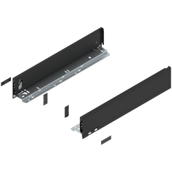 Laterală LEGRABOX, Înălţime M (90.5 mm), NL=450 mm, dreapta+stânga, pentru LEGRABOX pure, negru-carbon mat