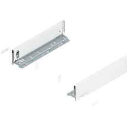 Laterală de sertar LEGRABOX, Înălţime M (90.5 mm), NL=350 mm, dreapta+stânga, pentru LEGRABOX pure, alb-mătase mat