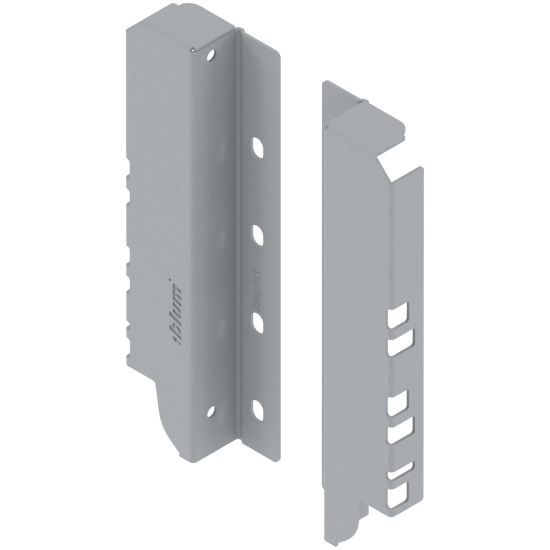 TANDEMBOX Suporturi pentru spate de lemn, Înălţime C (192 mm), dreapta+stânga, R9006 gri aluminiu