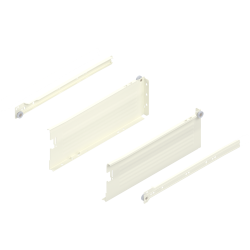 Laterală din oţel METABOX, K (118 mm), Extragere parţială, 25 kg, NL=350 mm, Versiune cu gheare, stânga/dreapta, R9001 albcrem