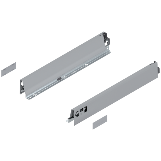 Laterală TANDEMBOX, Înălţime N (68.5 mm), NL=450 mm, dreapta+stânga, pentru TANDEMBOX antaro , R9006 gri aluminiu