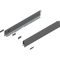 Laterală de sertar MERIVOBOX, Înălţime N (68.5 mm), NL=500 mm, dreapta+stânga, gri-orion mat