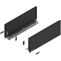 Laterală de sertar LEGRABOX, Înălţime C (177 mm), NL=450 mm, dreapta+stânga, pentru LEGRABOX pure, negru-carbon mat