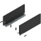 Laterală de sertar LEGRABOX, Înălţime C (177 mm), NL=450 mm, dreapta+stânga, pentru LEGRABOX pure, negru-carbon mat