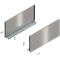 Laterală de sertar LEGRABOX, Înălţime F (241 mm), NL=500 mm, dreapta+stânga, pentru LEGRABOX pure, inox periat-lăcuit