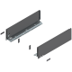 Laterală de sertar LEGRABOX, Înălţime K (128.5 mm), NL=450 mm, dreapta+stânga, pentru LEGRABOX pure, gri-orion mat