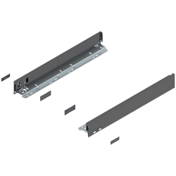 Laterală de sertar LEGRABOX, Înălţime N (66.5 mm), NL=500 mm, dreapta+stânga, pentru LEGRABOX pure, gri-orion mat