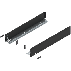 Laterală LEGRABOX, Înălţime M (90.5 mm), NL=550 mm, dreapta+stânga, pentru LEGRABOX pure, negru-carbon mat
