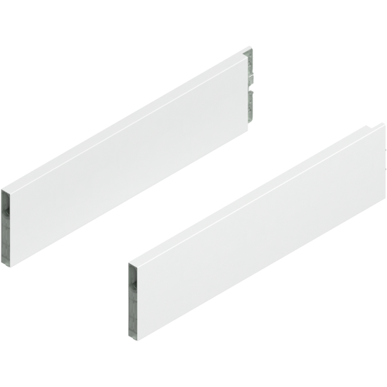 MERIVOBOX BOXCAP, NL=400 mm, Înălţime E, dreapta+stânga, alb-mătase mat