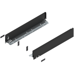 Laterală LEGRABOX, Înălţime M (90.5 mm), NL=500 mm, dreapta+stânga, pentru LEGRABOX pure, negru-carbon mat