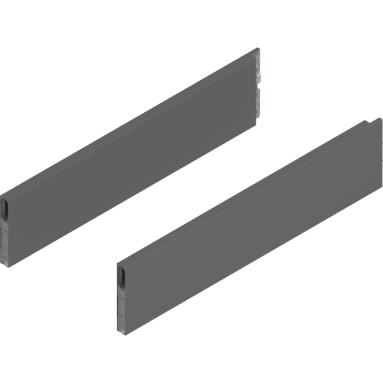 MERIVOBOX BOXCAP, NL=450 mm, Înălţime E, dreapta+stânga, gri-orion mat