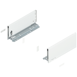 Laterală de sertar LEGRABOX, Înălţime K (128.5 mm), NL=300 mm, dreapta+stânga, pentru LEGRABOX pure, alb-mătase mat