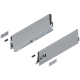 Laterală TANDEMBOX, Înălţime K (115.6 mm), NL=400 mm, dreapta+stânga, pentru TANDEMBOX antaro , R9006 gri aluminiu