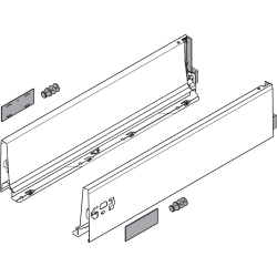 Laterală TANDEMBOX, Înălţime K (115.6 mm), NL=400 mm, dreapta+stânga, pentru TANDEMBOX antaro , R9006 gri aluminiu