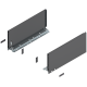 Laterală de sertar LEGRABOX, Înălţime C (177 mm), NL=400 mm, dreapta+stânga, pentru LEGRABOX pure, gri-orion mat