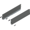 Laterală de sertar MERIVOBOX, Înălţime K (129 mm), NL=550 mm, dreapta+stânga, gri-orion mat