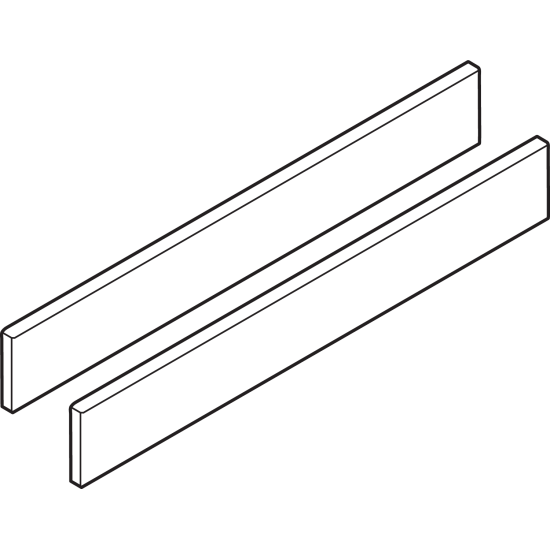 TANDEMBOX Element de inserţie - lateral, Înălţime D, NL=500 mm, aluminiu, pentru TANDEMBOX antaro, R9006 gri aluminiu