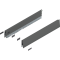 Laterală de sertar MERIVOBOX, Înălţime M (91 mm), NL=550 mm, dreapta+stânga, gri-orion mat