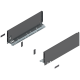 Laterală de sertar LEGRABOX, Înălţime K (128.5 mm), NL=400 mm, dreapta+stânga, pentru LEGRABOX pure, gri-orion mat