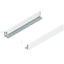 Laterală de sertar LEGRABOX, Înălţime M (90.5 mm), NL=650 mm, dreapta+stânga, pentru LEGRABOX pure, alb-mătase mat