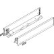 Laterală de sertar LEGRABOX, Înălţime M (90.5 mm), NL=650 mm, dreapta+stânga, pentru LEGRABOX pure, alb-mătase mat